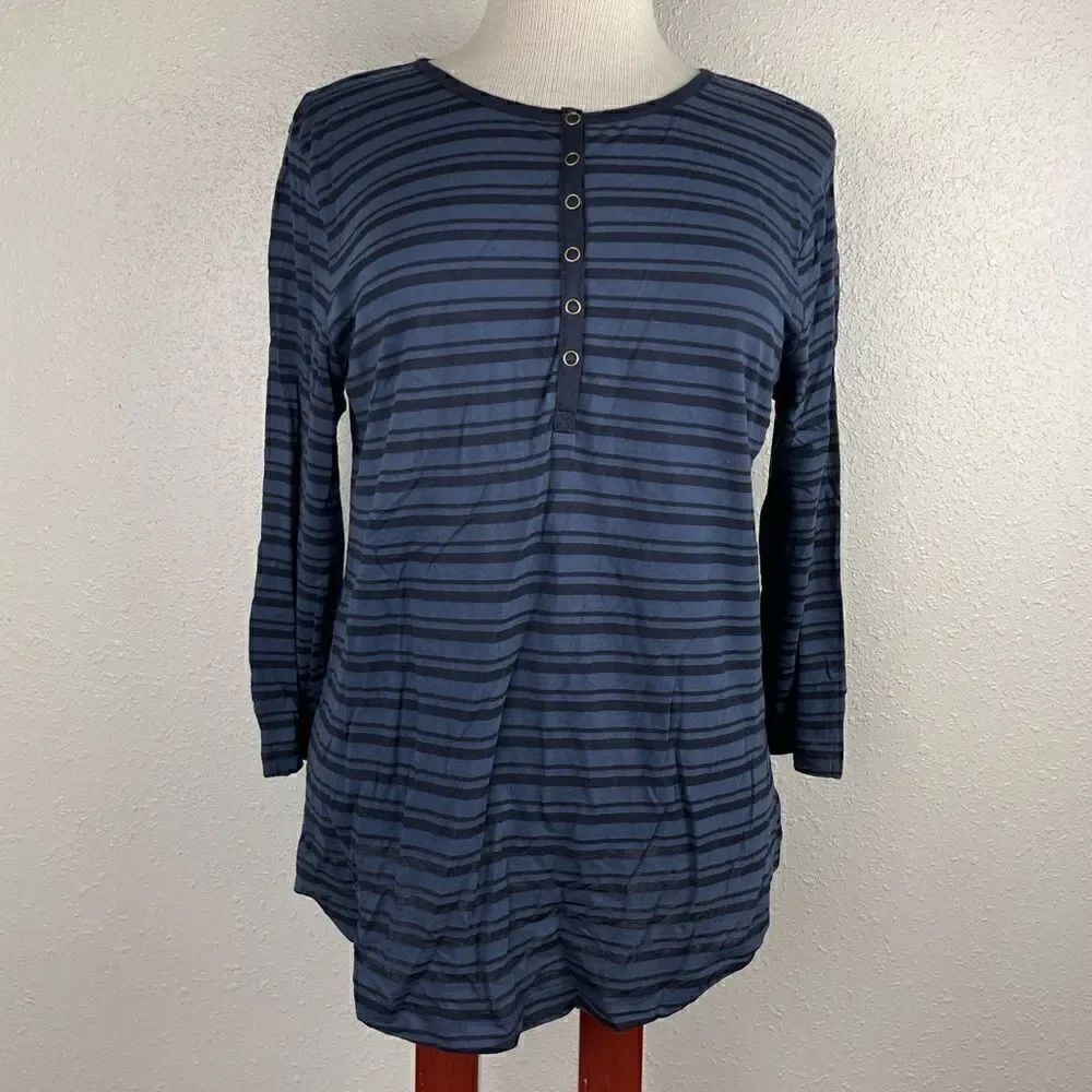 NWT Caribbean Joe Half Button Down Too Size M